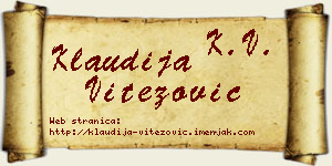 Klaudija Vitezović vizit kartica
